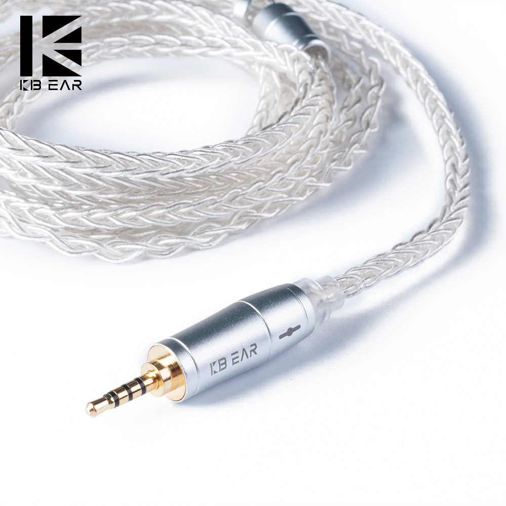 Esports Gaming Earbuds - KBEAR 8 Core Upgraded Silver Wired