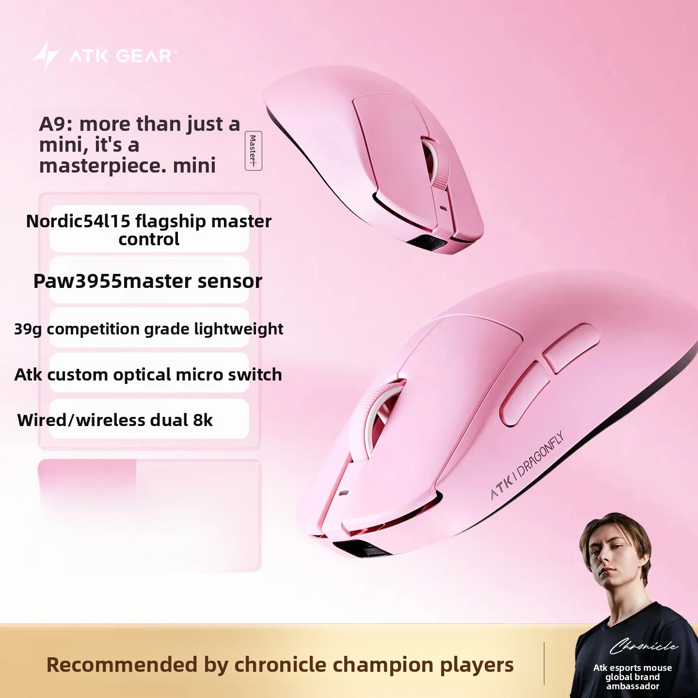 ATK Dragonfly A9 MINI Ultimate - огляд і ціна Ultimate Esports Gaming