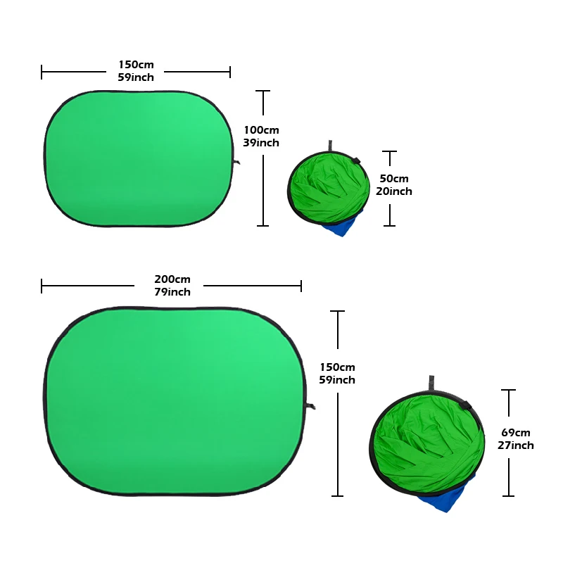 TENWISH 100*150cm / 200*150cm  - огляд і ціна Green Screen Collapsible