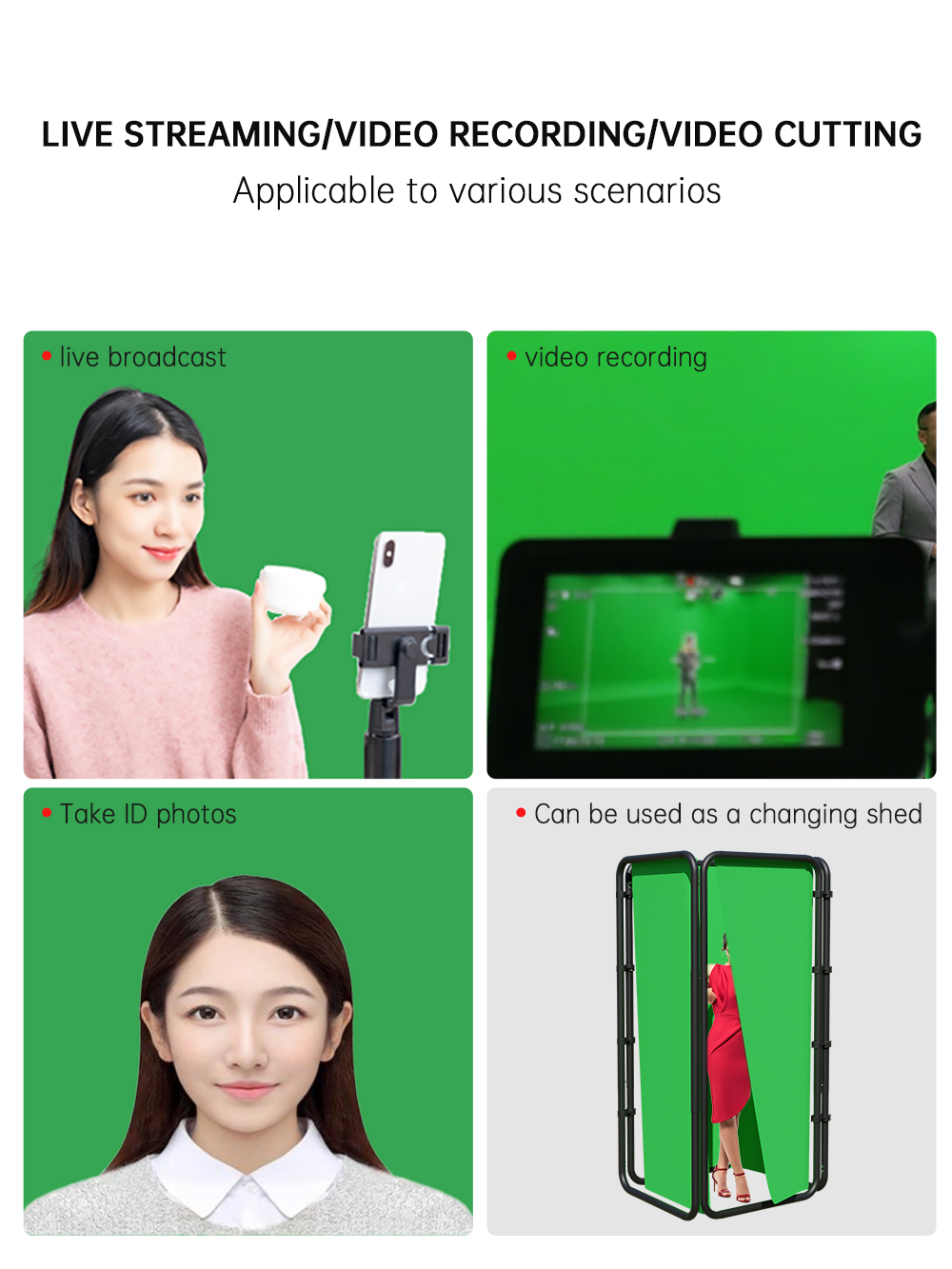 SH 2.4x4M Background Stand Fra - огляд і ціна Green Screen Collapsible