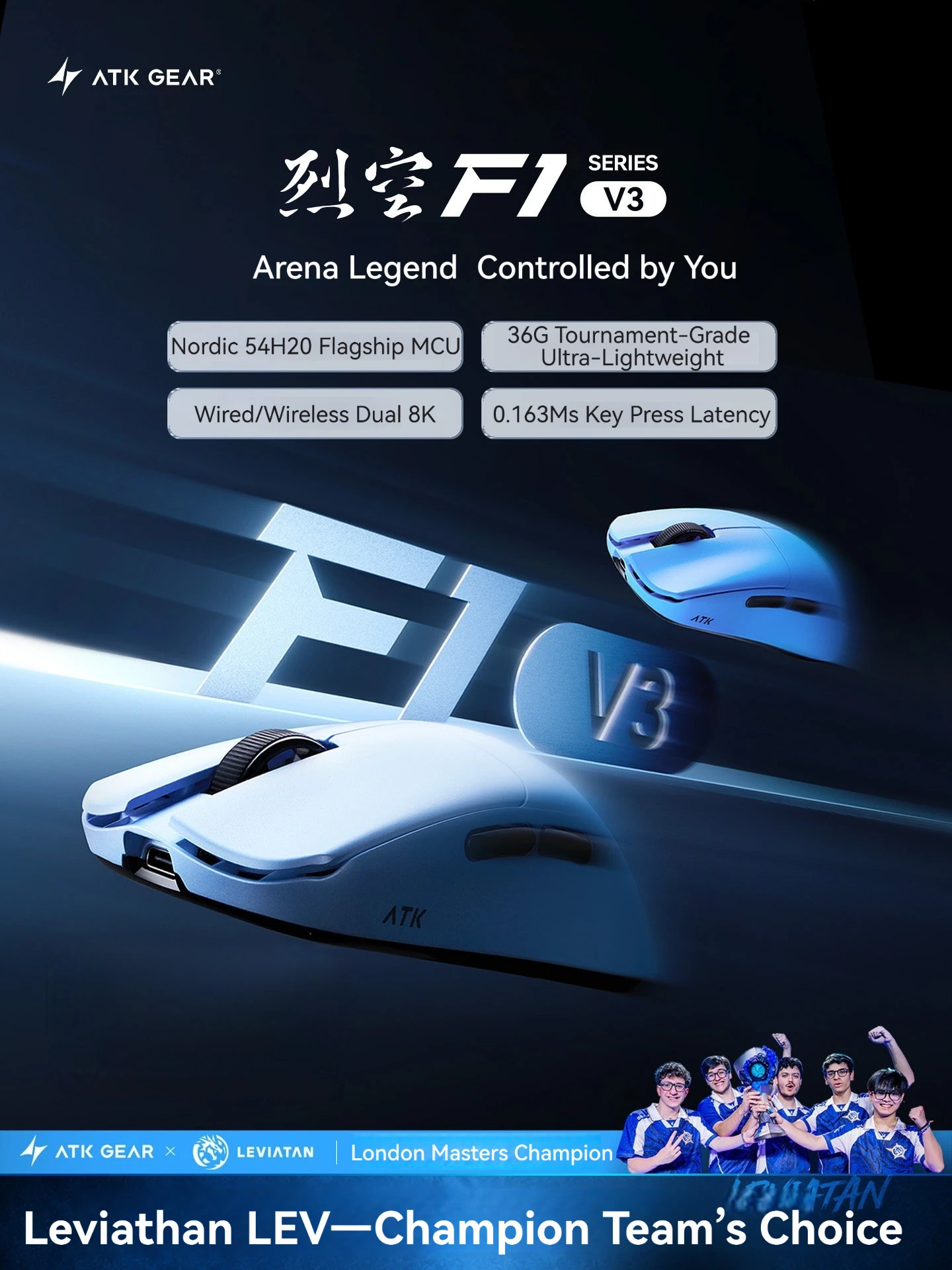 ATK F1 V3 Ultimate 8K Wireless - огляд і ціна Ultimate Esports Gaming